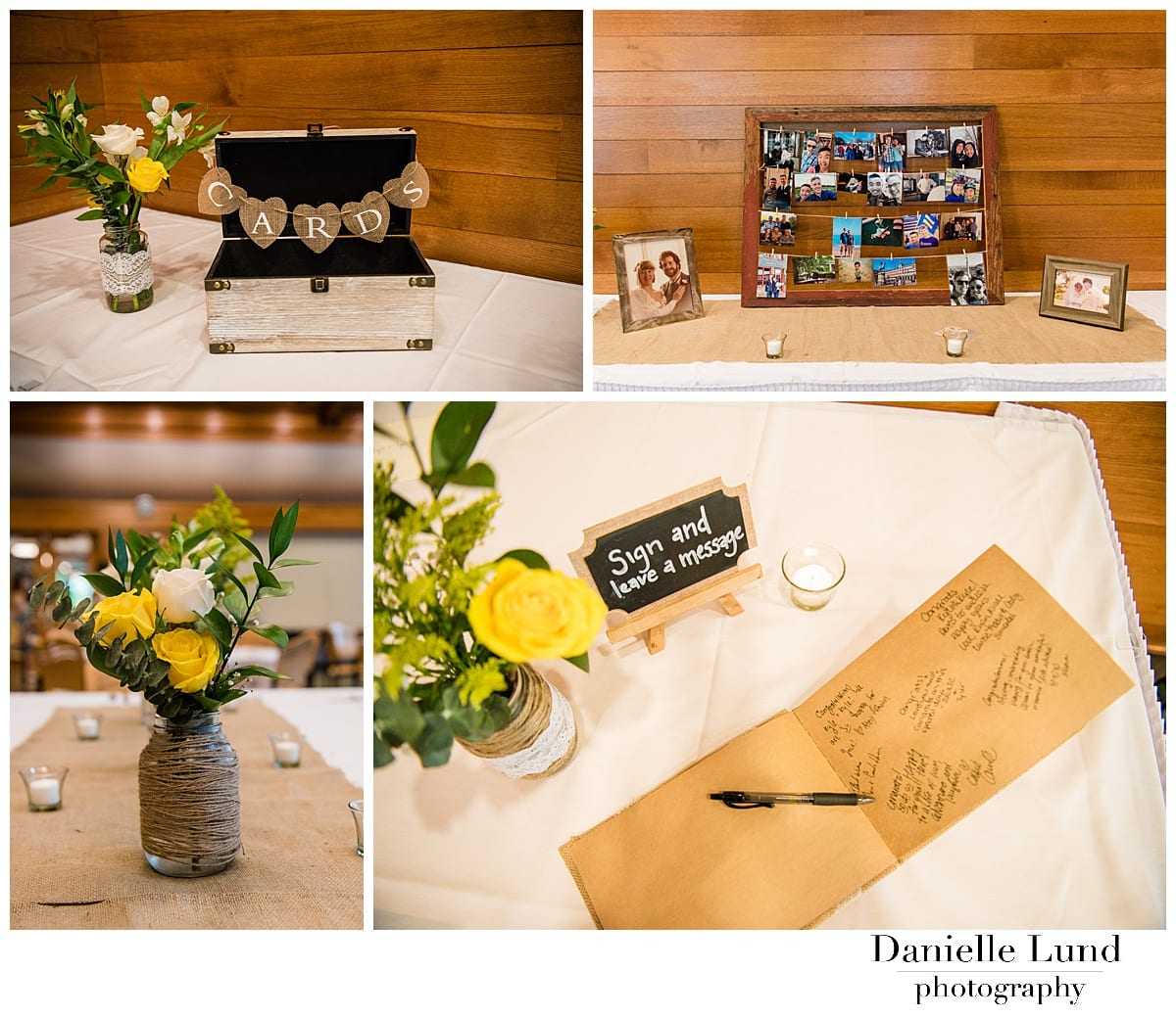 Silverwood-Park-Danielle-Lund-Photography-Minneapolis-wedding-photographer-wedding-guest-book-card - table - flowers